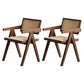Solid Wood Dining Arm Chairs Indoor-Outdoor Open Back Chair for Kitchen Walnut 2 Piece Set Clearhalo ' kitchen&dining_furn' 'Dining Chairs' 'Dining Tables & Seating' 'dining_chair' 'furn' 'furn_dining_chair' 'Furniture' 'furniture_dining_chair' 'Kitchen & Dining Furniture' 'kitchen' 4286590