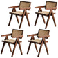 Solid Wood Dining Arm Chairs Indoor-Outdoor Open Back Chair for Kitchen Walnut 4 Piece Set Clearhalo ' kitchen&dining_furn' 'Dining Chairs' 'Dining Tables & Seating' 'dining_chair' 'furn' 'furn_dining_chair' 'Furniture' 'furniture_dining_chair' 'Kitchen & Dining Furniture' 'kitchen' 4286593