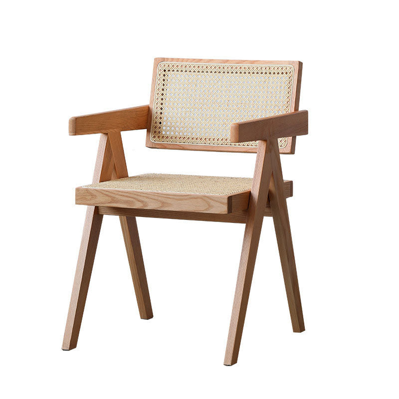 Solid Wood Dining Arm Chairs Indoor-Outdoor Open Back Chair for Kitchen Clearhalo ' kitchen&dining_furn' 'Dining Chairs' 'Dining Tables & Seating' 'dining_chair' 'furn' 'furn_dining_chair' 'Furniture' 'furniture_dining_chair' 'Kitchen & Dining Furniture' 'kitchen' 4286597