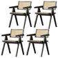 Solid Wood Dining Arm Chairs Indoor-Outdoor Open Back Chair for Kitchen Black 4 Piece Set Clearhalo ' kitchen&dining_furn' 'Dining Chairs' 'Dining Tables & Seating' 'dining_chair' 'furn' 'furn_dining_chair' 'Furniture' 'furniture_dining_chair' 'Kitchen & Dining Furniture' 'kitchen' 4286599