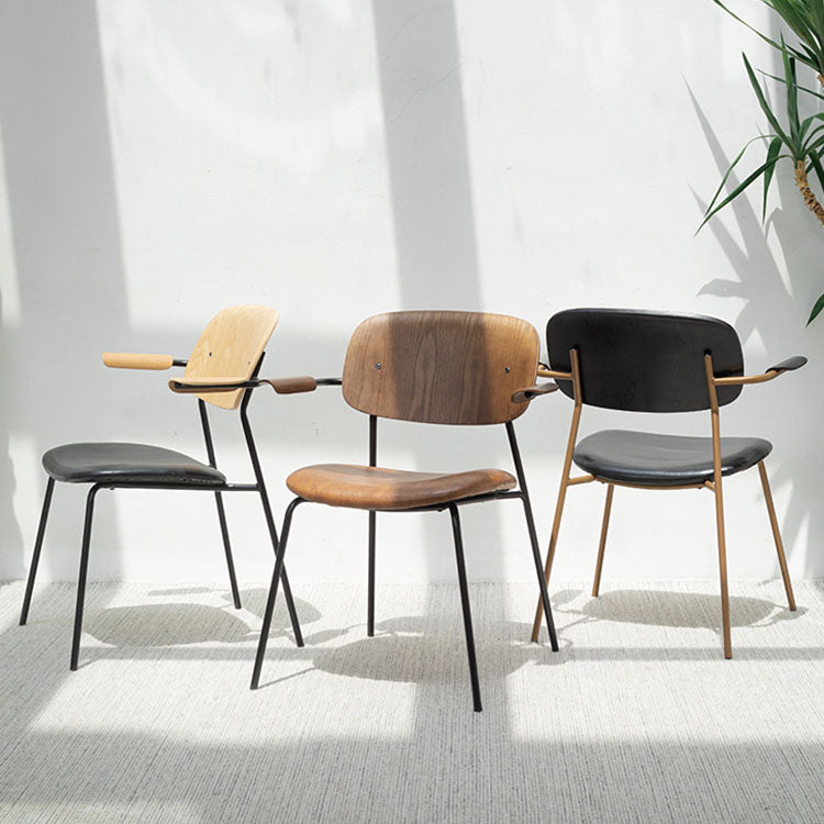 Contemporary Solid Wood Dining Armchair Kitchen Open Back Arm Chair Clearhalo ' kitchen&dining_furn' 'Dining Chairs' 'Dining Tables & Seating' 'dining_chair' 'furn' 'furn_dining_chair' 'Furniture' 'furniture_dining_chair' 'Kitchen & Dining Furniture' 'kitchen' 4286610