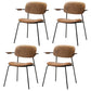 Contemporary Solid Wood Dining Armchair Kitchen Open Back Arm Chair Black-Brown 4 Piece Set Clearhalo ' kitchen&dining_furn' 'Dining Chairs' 'Dining Tables & Seating' 'dining_chair' 'furn' 'furn_dining_chair' 'Furniture' 'furniture_dining_chair' 'Kitchen & Dining Furniture' 'kitchen' 4286612