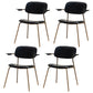 Contemporary Solid Wood Dining Armchair Kitchen Open Back Arm Chair Black Antique Bronze 4 Piece Set Clearhalo ' kitchen&dining_furn' 'Dining Chairs' 'Dining Tables & Seating' 'dining_chair' 'furn' 'furn_dining_chair' 'Furniture' 'furniture_dining_chair' 'Kitchen & Dining Furniture' 'kitchen' 4286617