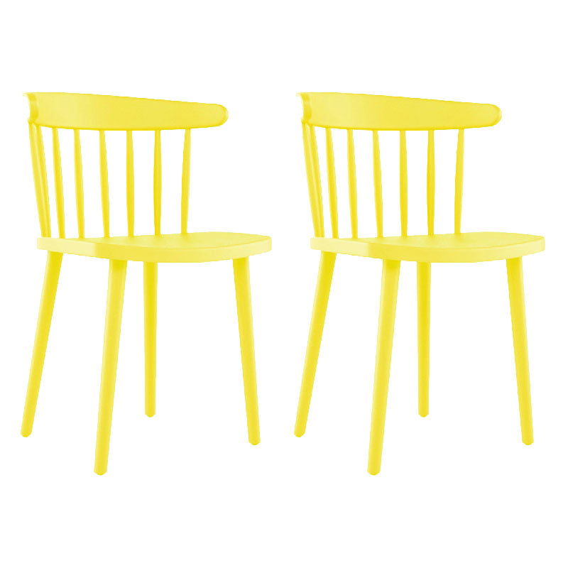 Modern Acrylic Indoor-Outdoor Chairs Windsor Dining Side Chair Yellow 2 Piece Set Clearhalo ' kitchen&dining_furn' 'Dining Chairs' 'Dining Tables & Seating' 'dining_chair' 'furn' 'furn_dining_chair' 'Furniture' 'furniture_dining_chair' 'Kitchen & Dining Furniture' 'kitchen' 4286629