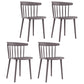 Modern Acrylic Indoor-Outdoor Chairs Windsor Dining Side Chair Grey 4 Piece Set Clearhalo ' kitchen&dining_furn' 'Dining Chairs' 'Dining Tables & Seating' 'dining_chair' 'furn' 'furn_dining_chair' 'Furniture' 'furniture_dining_chair' 'Kitchen & Dining Furniture' 'kitchen' 4286636