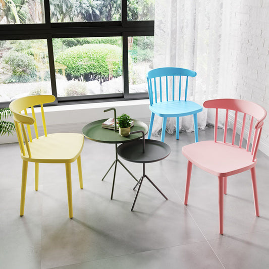 Modern Acrylic Indoor-Outdoor Chairs Windsor Dining Side Chair Clearhalo ' kitchen&dining_furn' 'Dining Chairs' 'Dining Tables & Seating' 'dining_chair' 'furn' 'furn_dining_chair' 'Furniture' 'furniture_dining_chair' 'Kitchen & Dining Furniture' 'kitchen' 4286644