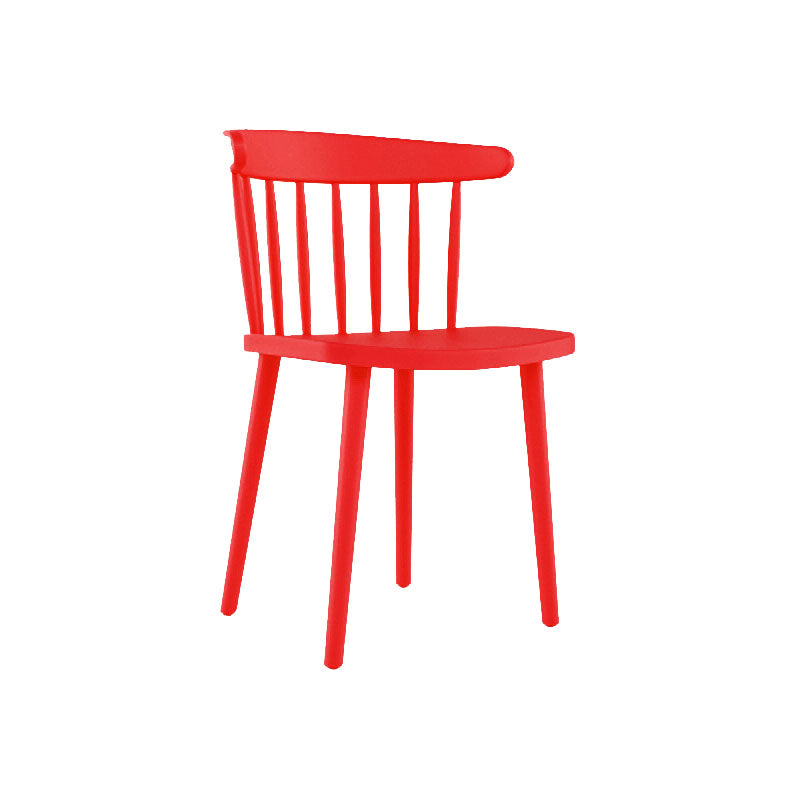 Modern Acrylic Indoor-Outdoor Chairs Windsor Dining Side Chair Red 1 Piece Clearhalo ' kitchen&dining_furn' 'Dining Chairs' 'Dining Tables & Seating' 'dining_chair' 'furn' 'furn_dining_chair' 'Furniture' 'furniture_dining_chair' 'Kitchen & Dining Furniture' 'kitchen' 4286649