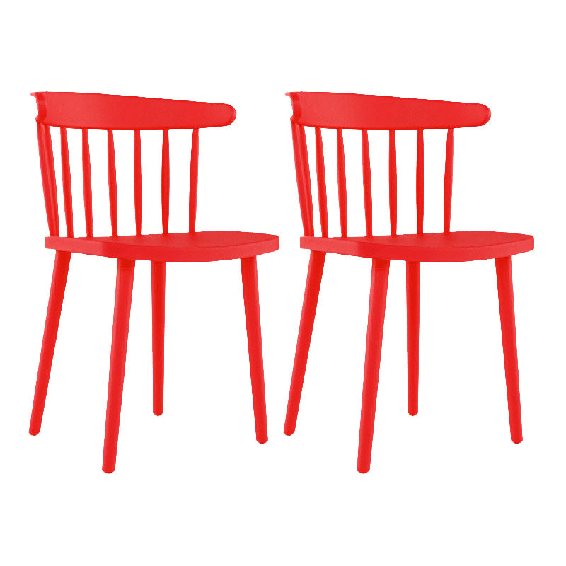 Modern Acrylic Indoor-Outdoor Chairs Windsor Dining Side Chair Red 2 Piece Set Clearhalo ' kitchen&dining_furn' 'Dining Chairs' 'Dining Tables & Seating' 'dining_chair' 'furn' 'furn_dining_chair' 'Furniture' 'furniture_dining_chair' 'Kitchen & Dining Furniture' 'kitchen' 4286650
