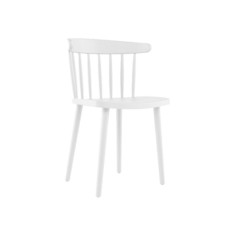 Modern Acrylic Indoor-Outdoor Chairs Windsor Dining Side Chair White 1 Piece Clearhalo ' kitchen&dining_furn' 'Dining Chairs' 'Dining Tables & Seating' 'dining_chair' 'furn' 'furn_dining_chair' 'Furniture' 'furniture_dining_chair' 'Kitchen & Dining Furniture' 'kitchen' 4286655