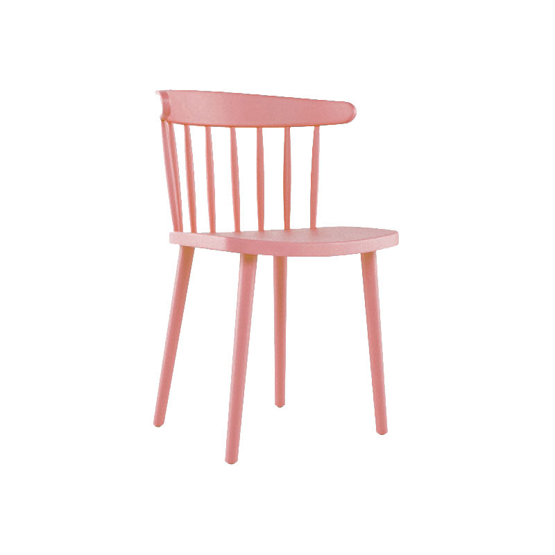 Modern Acrylic Indoor-Outdoor Chairs Windsor Dining Side Chair Pink 1 Piece Clearhalo ' kitchen&dining_furn' 'Dining Chairs' 'Dining Tables & Seating' 'dining_chair' 'furn' 'furn_dining_chair' 'Furniture' 'furniture_dining_chair' 'Kitchen & Dining Furniture' 'kitchen' 4286658