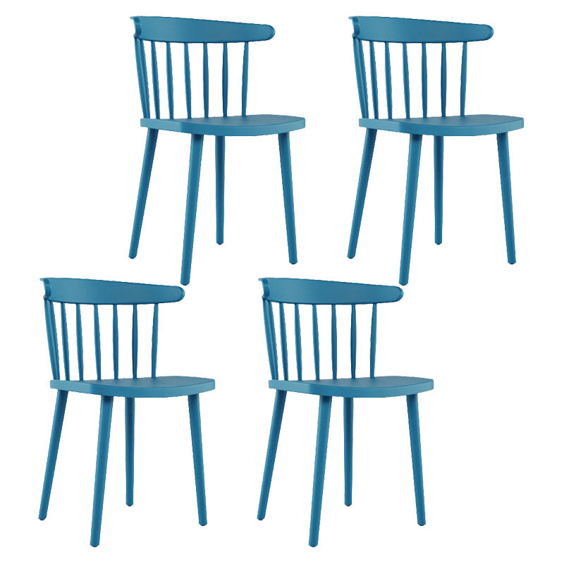 Modern Acrylic Indoor-Outdoor Chairs Windsor Dining Side Chair Dark Blue 4 Piece Set Clearhalo ' kitchen&dining_furn' 'Dining Chairs' 'Dining Tables & Seating' 'dining_chair' 'furn' 'furn_dining_chair' 'Furniture' 'furniture_dining_chair' 'Kitchen & Dining Furniture' 'kitchen' 4286663