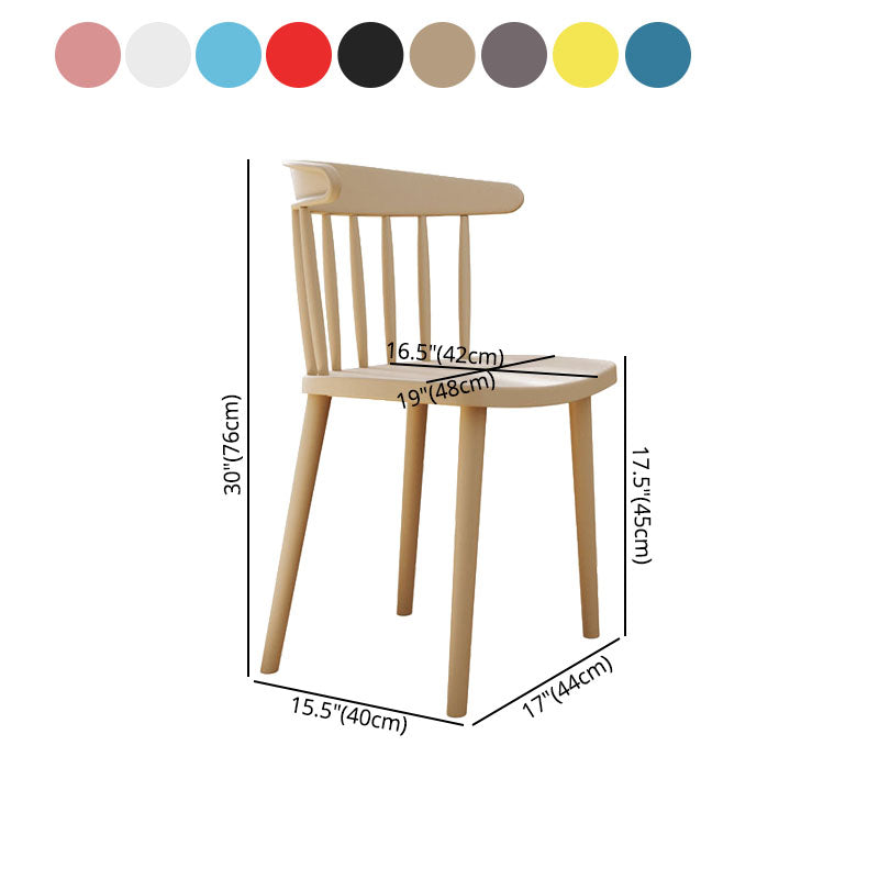 Modern Acrylic Indoor-Outdoor Chairs Windsor Dining Side Chair Clearhalo ' kitchen&dining_furn' 'Dining Chairs' 'Dining Tables & Seating' 'dining_chair' 'furn' 'furn_dining_chair' 'Furniture' 'furniture_dining_chair' 'Kitchen & Dining Furniture' 'kitchen' 4286664