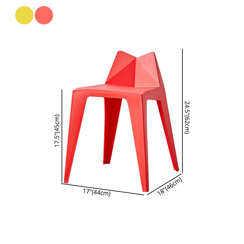 Modern Plastic Indoor-Outdoor Chairs Solid Back Side Dining Chairs Clearhalo ' kitchen&dining_furn' 'Dining Chairs' 'Dining Tables & Seating' 'dining_chair' 'furn' 'furn_dining_chair' 'Furniture' 'furniture_dining_chair' 'Kitchen & Dining Furniture' 'kitchen' 4286688