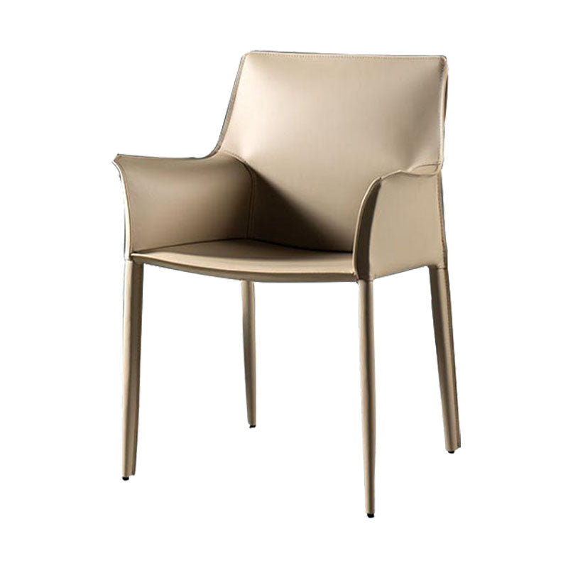Modern Leather Dining Chair Matte Finish Parsons Arm Chair for Kitchen Clearhalo ' kitchen&dining_furn' 'Dining Chairs' 'Dining Tables & Seating' 'dining_chair' 'furn' 'furn_dining_chair' 'Furniture' 'furniture_dining_chair' 'Kitchen & Dining Furniture' 'kitchen' 4286695