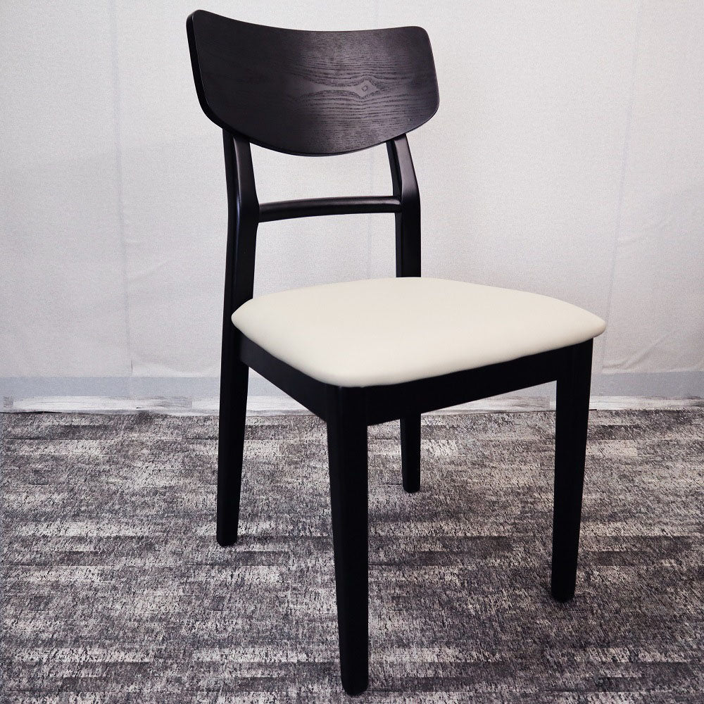 Contemporary Wood Kitchen Chairs Ladder Back Dining Side Chair Black Upholstered 1 Piece Clearhalo ' kitchen&dining_furn' 'Dining Chairs' 'Dining Tables & Seating' 'dining_chair' 'furn' 'furn_dining_chair' 'Furniture' 'furniture_dining_chair' 'Kitchen & Dining Furniture' 'kitchen' 4286698