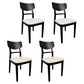 Contemporary Wood Kitchen Chairs Ladder Back Dining Side Chair Black Upholstered 4 Piece Set Clearhalo ' kitchen&dining_furn' 'Dining Chairs' 'Dining Tables & Seating' 'dining_chair' 'furn' 'furn_dining_chair' 'Furniture' 'furniture_dining_chair' 'Kitchen & Dining Furniture' 'kitchen' 4286702