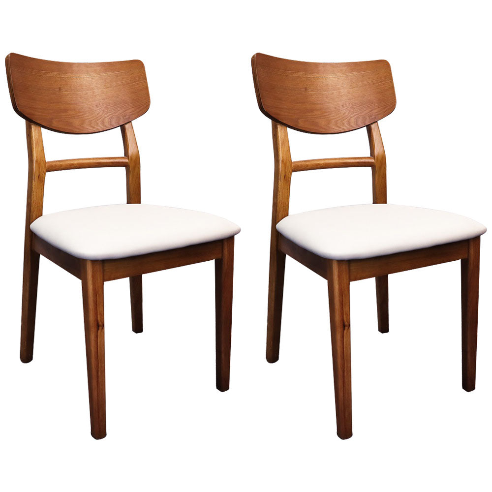 Contemporary Wood Kitchen Chairs Ladder Back Dining Side Chair Walnut Upholstered 2 Piece Set Clearhalo ' kitchen&dining_furn' 'Dining Chairs' 'Dining Tables & Seating' 'dining_chair' 'furn' 'furn_dining_chair' 'Furniture' 'furniture_dining_chair' 'Kitchen & Dining Furniture' 'kitchen' 4286705