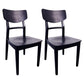 Contemporary Wood Kitchen Chairs Ladder Back Dining Side Chair Black Wood 2 Piece Set Clearhalo ' kitchen&dining_furn' 'Dining Chairs' 'Dining Tables & Seating' 'dining_chair' 'furn' 'furn_dining_chair' 'Furniture' 'furniture_dining_chair' 'Kitchen & Dining Furniture' 'kitchen' 4286711