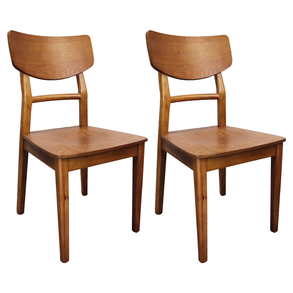 Contemporary Wood Kitchen Chairs Ladder Back Dining Side Chair Walnut Wood 2 Piece Set Clearhalo ' kitchen&dining_furn' 'Dining Chairs' 'Dining Tables & Seating' 'dining_chair' 'furn' 'furn_dining_chair' 'Furniture' 'furniture_dining_chair' 'Kitchen & Dining Furniture' 'kitchen' 4286717