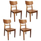 Contemporary Wood Kitchen Chairs Ladder Back Dining Side Chair Walnut Wood 4 Piece Set Clearhalo ' kitchen&dining_furn' 'Dining Chairs' 'Dining Tables & Seating' 'dining_chair' 'furn' 'furn_dining_chair' 'Furniture' 'furniture_dining_chair' 'Kitchen & Dining Furniture' 'kitchen' 4286718