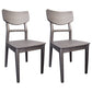 Contemporary Wood Kitchen Chairs Ladder Back Dining Side Chair Silver Gray Wood 2 Piece Set Clearhalo ' kitchen&dining_furn' 'Dining Chairs' 'Dining Tables & Seating' 'dining_chair' 'furn' 'furn_dining_chair' 'Furniture' 'furniture_dining_chair' 'Kitchen & Dining Furniture' 'kitchen' 4286720