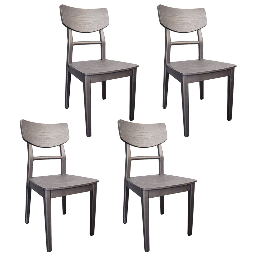 Contemporary Wood Kitchen Chairs Ladder Back Dining Side Chair Silver Gray Wood 4 Piece Set Clearhalo ' kitchen&dining_furn' 'Dining Chairs' 'Dining Tables & Seating' 'dining_chair' 'furn' 'furn_dining_chair' 'Furniture' 'furniture_dining_chair' 'Kitchen & Dining Furniture' 'kitchen' 4286721
