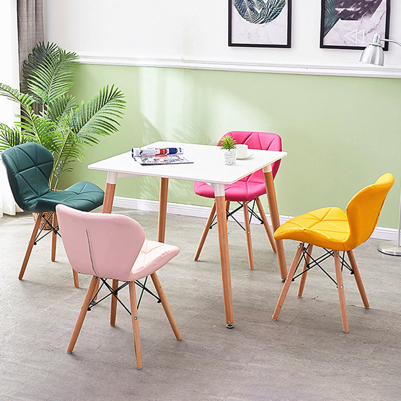 Modern Wood Indoor-Outdoor Room Side Chairs Solid Back Chair Clearhalo ' kitchen&dining_furn' 'Dining Chairs' 'Dining Tables & Seating' 'dining_chair' 'Furniture' 'furniture_dining_chair' 'Kitchen & Dining Furniture' 'kitchen' 4286726