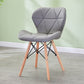 Modern Wood Indoor-Outdoor Room Side Chairs Solid Back Chair Grey Leather 1 Piece Clearhalo ' kitchen&dining_furn' 'Dining Chairs' 'Dining Tables & Seating' 'dining_chair' 'Furniture' 'furniture_dining_chair' 'Kitchen & Dining Furniture' 'kitchen' 4286732