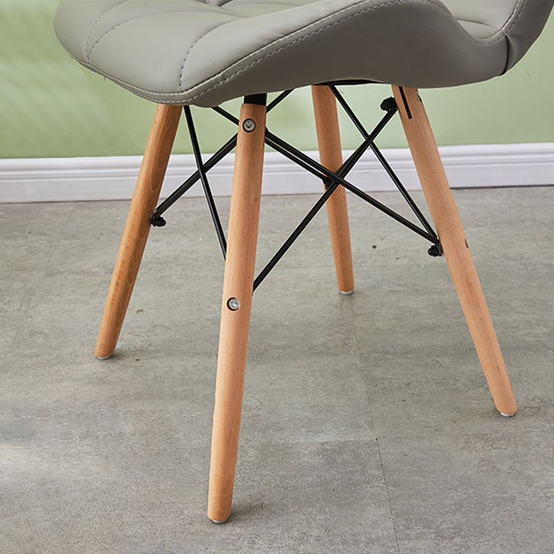 Modern Wood Indoor-Outdoor Room Side Chairs Solid Back Chair Clearhalo ' kitchen&dining_furn' 'Dining Chairs' 'Dining Tables & Seating' 'dining_chair' 'Furniture' 'furniture_dining_chair' 'Kitchen & Dining Furniture' 'kitchen' 4286737