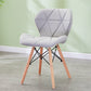Modern Wood Indoor-Outdoor Room Side Chairs Solid Back Chair Light Gray Fabric 1 Piece Clearhalo ' kitchen&dining_furn' 'Dining Chairs' 'Dining Tables & Seating' 'dining_chair' 'Furniture' 'furniture_dining_chair' 'Kitchen & Dining Furniture' 'kitchen' 4286738