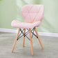 Modern Wood Indoor-Outdoor Room Side Chairs Solid Back Chair Pink Leather 1 Piece Clearhalo ' kitchen&dining_furn' 'Dining Chairs' 'Dining Tables & Seating' 'dining_chair' 'Furniture' 'furniture_dining_chair' 'Kitchen & Dining Furniture' 'kitchen' 4286748