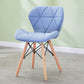 Modern Wood Indoor-Outdoor Room Side Chairs Solid Back Chair Light Blue Fabric 1 Piece Clearhalo ' kitchen&dining_furn' 'Dining Chairs' 'Dining Tables & Seating' 'dining_chair' 'Furniture' 'furniture_dining_chair' 'Kitchen & Dining Furniture' 'kitchen' 4286751