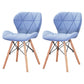 Modern Wood Indoor-Outdoor Room Side Chairs Solid Back Chair Light Blue Fabric Set of 2 Clearhalo ' kitchen&dining_furn' 'Dining Chairs' 'Dining Tables & Seating' 'dining_chair' 'Furniture' 'furniture_dining_chair' 'Kitchen & Dining Furniture' 'kitchen' 4286752