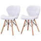 Modern Wood Indoor-Outdoor Room Side Chairs Solid Back Chair White Leather Set of 2 Clearhalo ' kitchen&dining_furn' 'Dining Chairs' 'Dining Tables & Seating' 'dining_chair' 'Furniture' 'furniture_dining_chair' 'Kitchen & Dining Furniture' 'kitchen' 4286755
