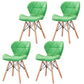Modern Wood Indoor-Outdoor Room Side Chairs Solid Back Chair Green Leather Set of 4 Clearhalo ' kitchen&dining_furn' 'Dining Chairs' 'Dining Tables & Seating' 'dining_chair' 'Furniture' 'furniture_dining_chair' 'Kitchen & Dining Furniture' 'kitchen' 4286762