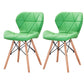 Modern Wood Indoor-Outdoor Room Side Chairs Solid Back Chair Green Leather Set of 2 Clearhalo ' kitchen&dining_furn' 'Dining Chairs' 'Dining Tables & Seating' 'dining_chair' 'Furniture' 'furniture_dining_chair' 'Kitchen & Dining Furniture' 'kitchen' 4286764