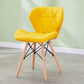 Modern Wood Indoor-Outdoor Room Side Chairs Solid Back Chair Yellow Leather 1 Piece Clearhalo ' kitchen&dining_furn' 'Dining Chairs' 'Dining Tables & Seating' 'dining_chair' 'Furniture' 'furniture_dining_chair' 'Kitchen & Dining Furniture' 'kitchen' 4286772