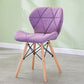 Modern Wood Indoor-Outdoor Room Side Chairs Solid Back Chair Purple Fabric 1 Piece Clearhalo ' kitchen&dining_furn' 'Dining Chairs' 'Dining Tables & Seating' 'dining_chair' 'Furniture' 'furniture_dining_chair' 'Kitchen & Dining Furniture' 'kitchen' 4286778