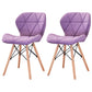Modern Wood Indoor-Outdoor Room Side Chairs Solid Back Chair Purple Fabric Set of 2 Clearhalo ' kitchen&dining_furn' 'Dining Chairs' 'Dining Tables & Seating' 'dining_chair' 'Furniture' 'furniture_dining_chair' 'Kitchen & Dining Furniture' 'kitchen' 4286779