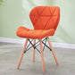 Modern Wood Indoor-Outdoor Room Side Chairs Solid Back Chair Orange Fabric 1 Piece Clearhalo ' kitchen&dining_furn' 'Dining Chairs' 'Dining Tables & Seating' 'dining_chair' 'Furniture' 'furniture_dining_chair' 'Kitchen & Dining Furniture' 'kitchen' 4286781