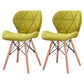 Modern Wood Indoor-Outdoor Room Side Chairs Solid Back Chair Green Fabric Set of 2 Clearhalo ' kitchen&dining_furn' 'Dining Chairs' 'Dining Tables & Seating' 'dining_chair' 'Furniture' 'furniture_dining_chair' 'Kitchen & Dining Furniture' 'kitchen' 4286788