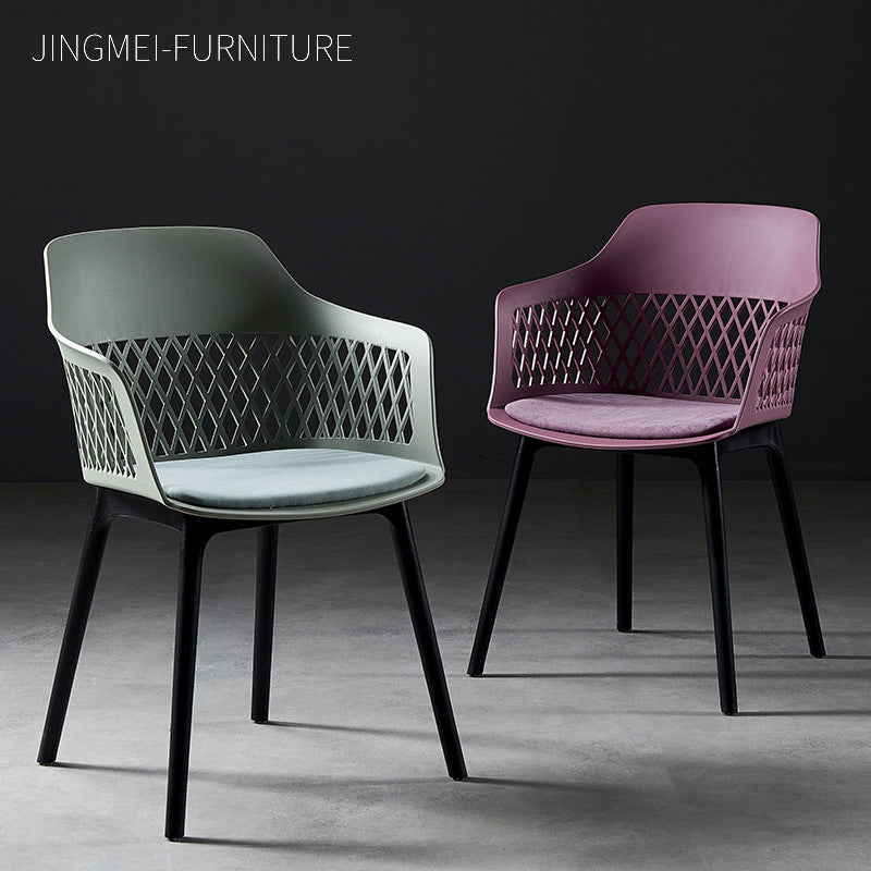 Contemporary Metal Indoor-Outdoor Room Armchair Open Back Chair Clearhalo ' kitchen&dining_furn' 'Dining Chairs' 'Dining Tables & Seating' 'dining_chair' 'furn' 'furn_dining_chair' 'Furniture' 'furniture_dining_chair' 'Kitchen & Dining Furniture' 'kitchen' 4286802