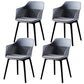 Contemporary Metal Indoor-Outdoor Room Armchair Open Back Chair Gray-Blue 4 Piece Set Clearhalo ' kitchen&dining_furn' 'Dining Chairs' 'Dining Tables & Seating' 'dining_chair' 'furn' 'furn_dining_chair' 'Furniture' 'furniture_dining_chair' 'Kitchen & Dining Furniture' 'kitchen' 4286808