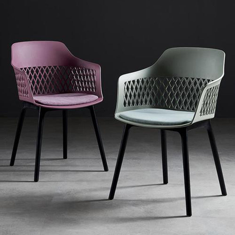 Contemporary Metal Indoor-Outdoor Room Armchair Open Back Chair Clearhalo ' kitchen&dining_furn' 'Dining Chairs' 'Dining Tables & Seating' 'dining_chair' 'furn' 'furn_dining_chair' 'Furniture' 'furniture_dining_chair' 'Kitchen & Dining Furniture' 'kitchen' 4286809