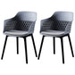 Contemporary Metal Indoor-Outdoor Room Armchair Open Back Chair Gray-Blue 2 Piece Set Clearhalo ' kitchen&dining_furn' 'Dining Chairs' 'Dining Tables & Seating' 'dining_chair' 'furn' 'furn_dining_chair' 'Furniture' 'furniture_dining_chair' 'Kitchen & Dining Furniture' 'kitchen' 4286813