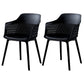 Contemporary Metal Indoor-Outdoor Room Armchair Open Back Chair Black 2 Piece Set Clearhalo ' kitchen&dining_furn' 'Dining Chairs' 'Dining Tables & Seating' 'dining_chair' 'furn' 'furn_dining_chair' 'Furniture' 'furniture_dining_chair' 'Kitchen & Dining Furniture' 'kitchen' 4286818
