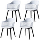 Contemporary Metal Indoor-Outdoor Room Armchair Open Back Chair White 4 Piece Set Clearhalo ' kitchen&dining_furn' 'Dining Chairs' 'Dining Tables & Seating' 'dining_chair' 'furn' 'furn_dining_chair' 'Furniture' 'furniture_dining_chair' 'Kitchen & Dining Furniture' 'kitchen' 4286820