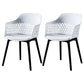 Contemporary Metal Indoor-Outdoor Room Armchair Open Back Chair White 2 Piece Set Clearhalo ' kitchen&dining_furn' 'Dining Chairs' 'Dining Tables & Seating' 'dining_chair' 'furn' 'furn_dining_chair' 'Furniture' 'furniture_dining_chair' 'Kitchen & Dining Furniture' 'kitchen' 4286824