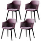 Contemporary Metal Indoor-Outdoor Room Armchair Open Back Chair Purple 4 Piece Set Clearhalo ' kitchen&dining_furn' 'Dining Chairs' 'Dining Tables & Seating' 'dining_chair' 'furn' 'furn_dining_chair' 'Furniture' 'furniture_dining_chair' 'Kitchen & Dining Furniture' 'kitchen' 4286825