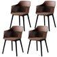 Contemporary Metal Indoor-Outdoor Room Armchair Open Back Chair Brown 4 Piece Set Clearhalo ' kitchen&dining_furn' 'Dining Chairs' 'Dining Tables & Seating' 'dining_chair' 'furn' 'furn_dining_chair' 'Furniture' 'furniture_dining_chair' 'Kitchen & Dining Furniture' 'kitchen' 4286831